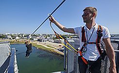 tyrolienne cite de la voile lorient 