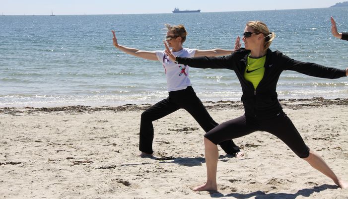 renforcement musculaire sur la plage à larmor plage