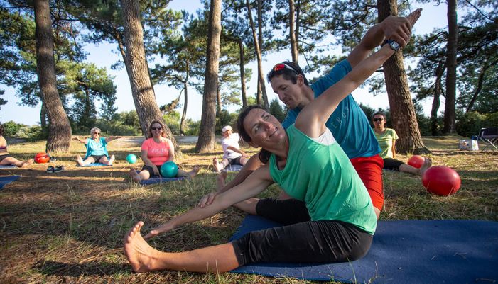 renforcement musculaire en extérieur à larmor plage