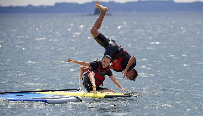 Activité paddle à Larmor-Plage